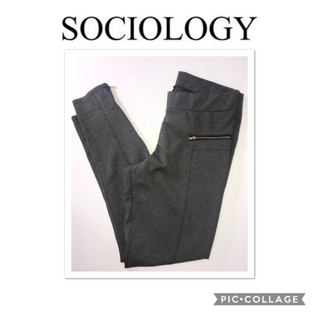 SOCIOLOGY Zip Pockets And Hem Leggings